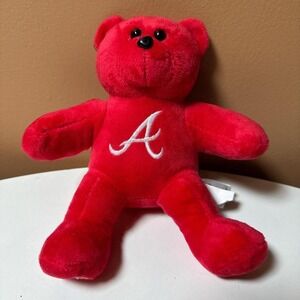 Atlanta Braves MLB FOCO Red Plush Teddy Bear Embroidered Logo Baseball Toy